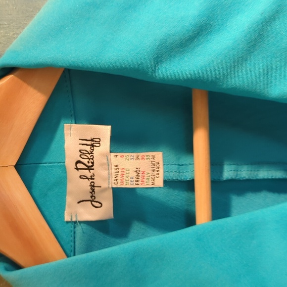 Joseph Ribkoff ruffled collar zippered jacket 4 - Picture 2 of 8